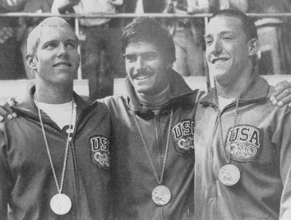 Gary Hall, Mark Spitz, Robin Backhaus 1972