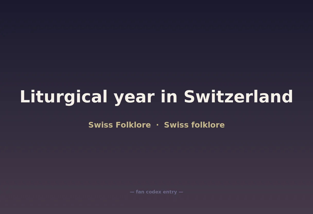 Liturgical year in Switzerland