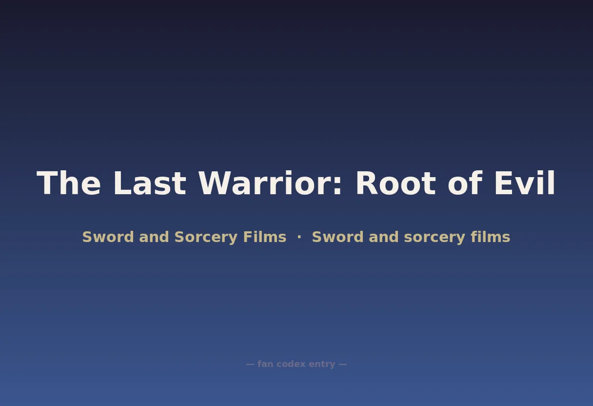 The Last Warrior: Root of Evil