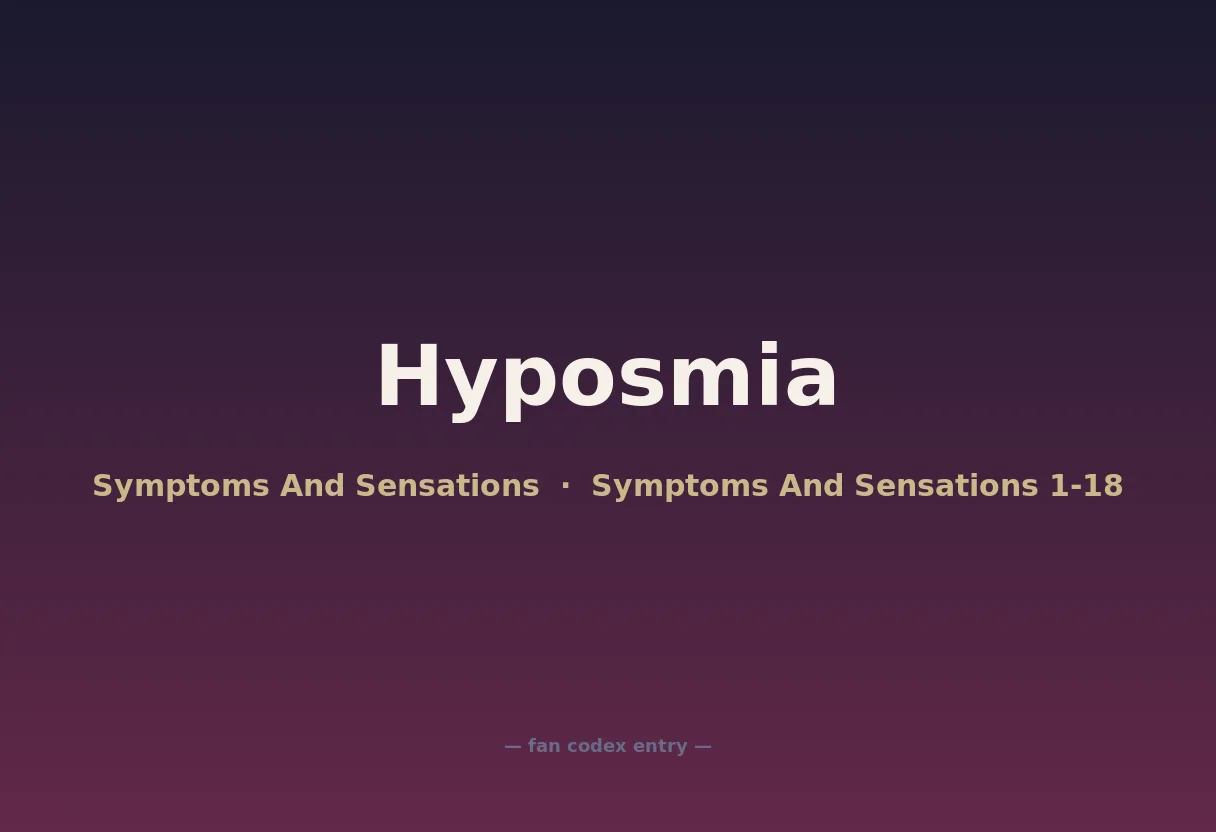 Hyposmia