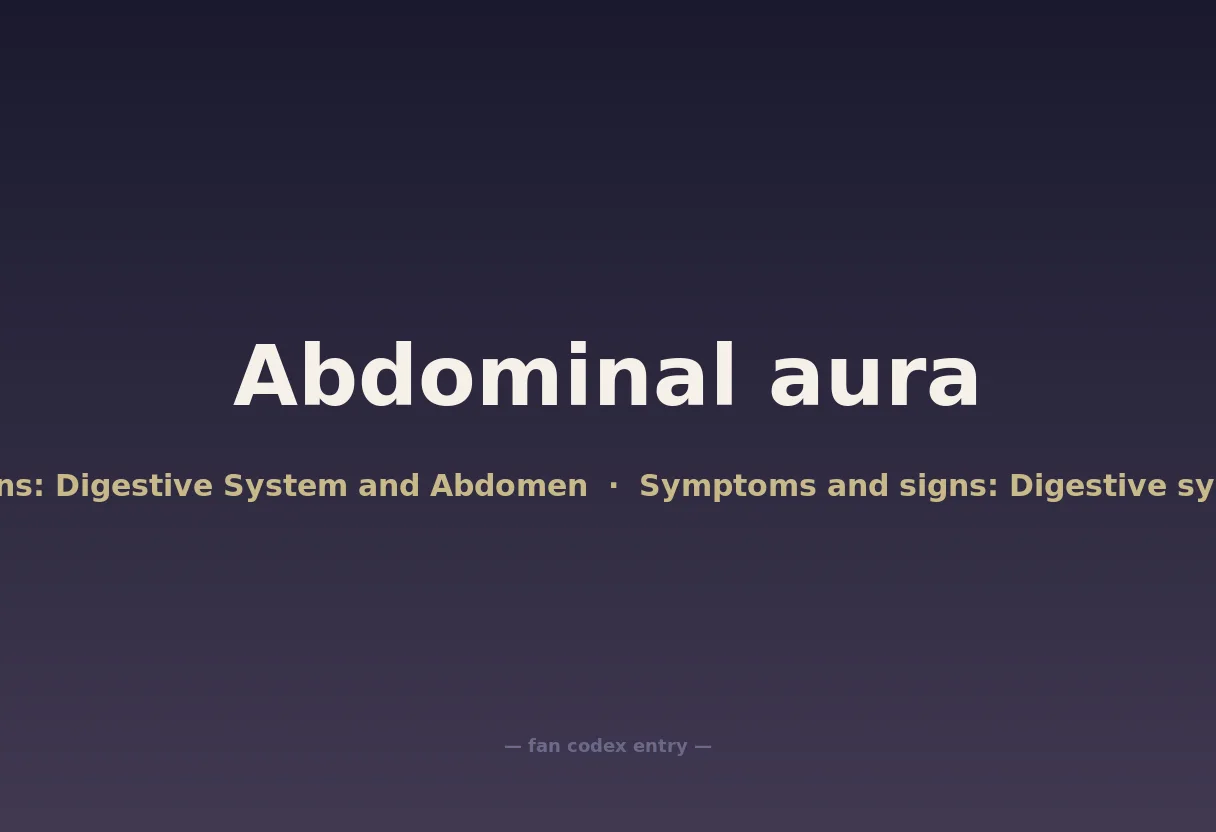 Abdominal aura