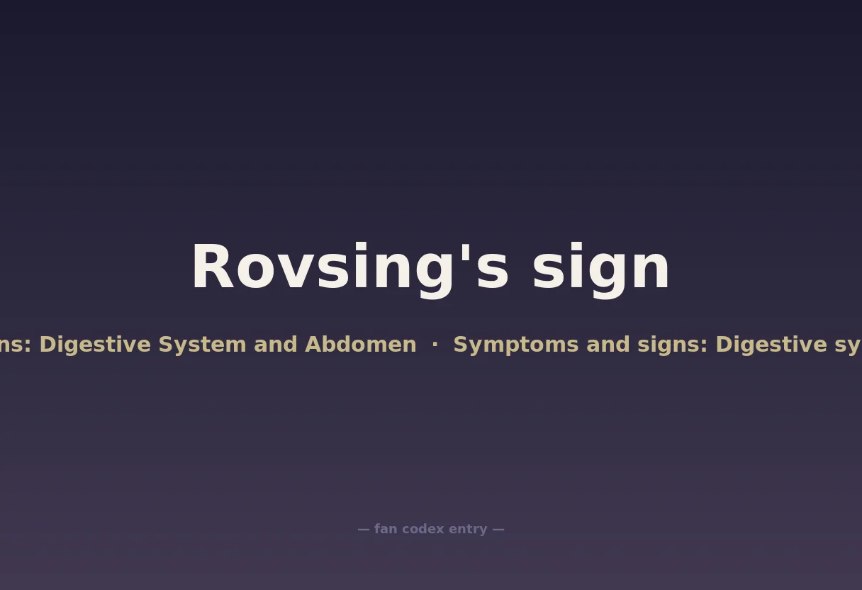 Rovsing's sign