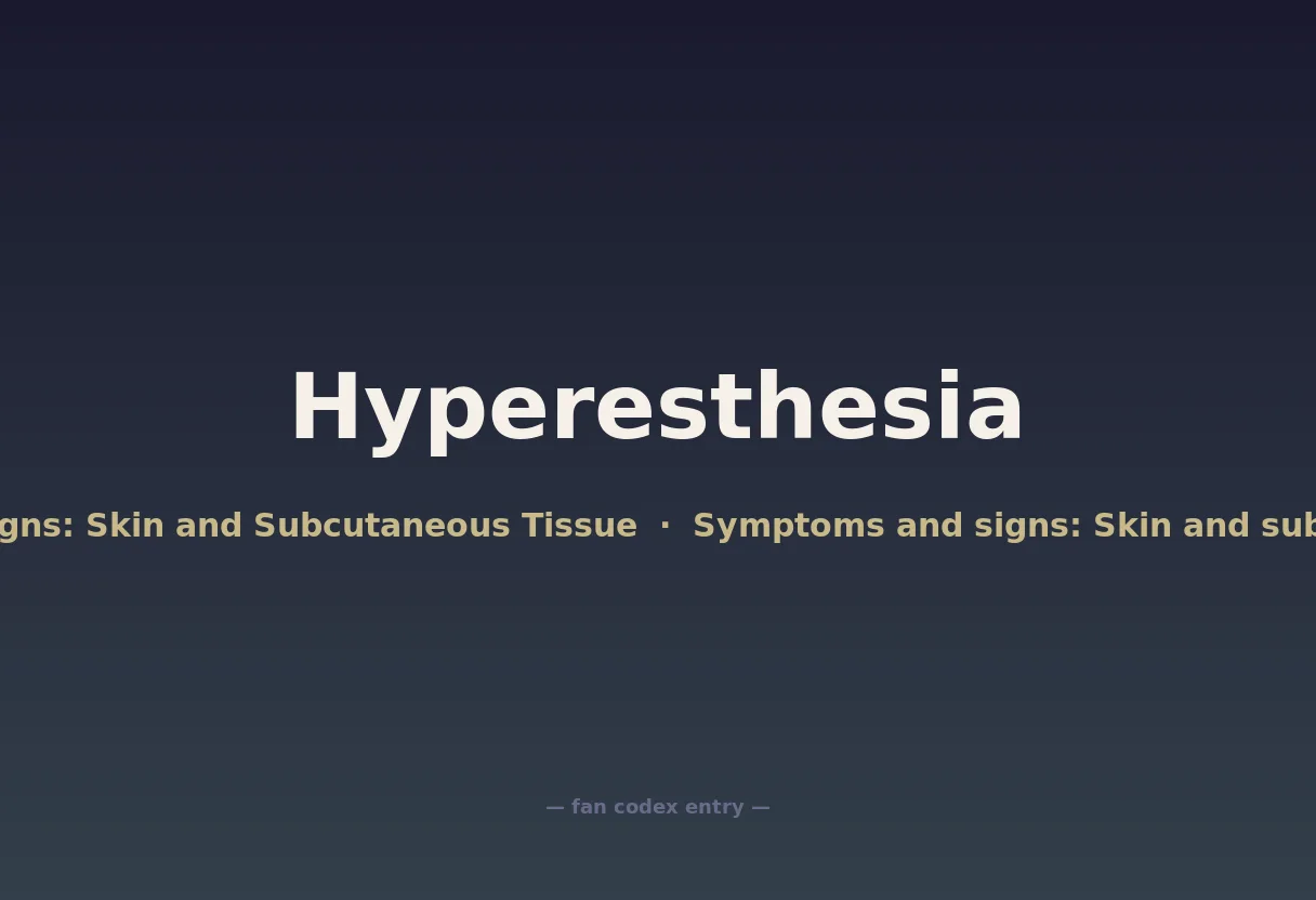Hyperesthesia