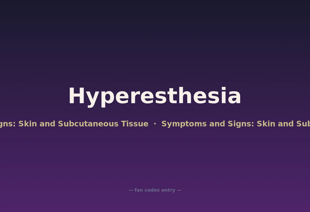 Hyperesthesia