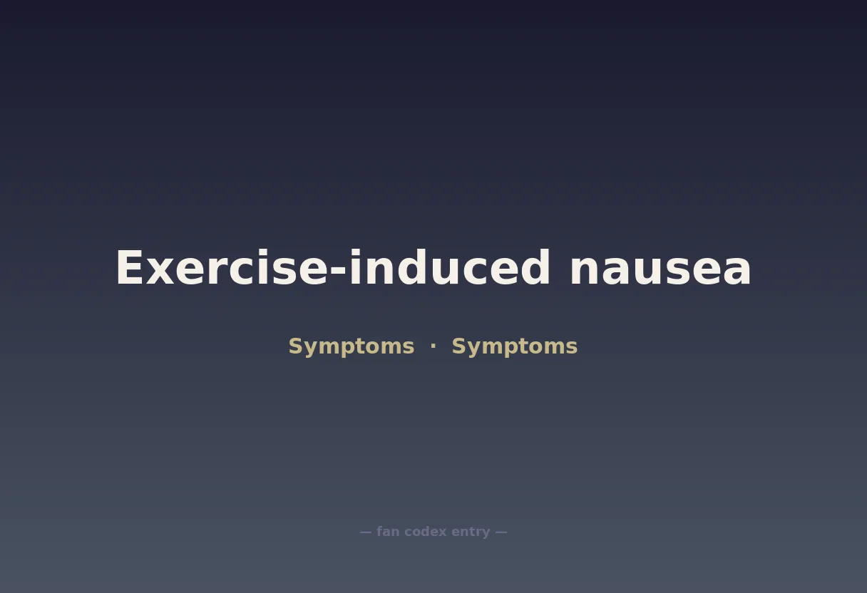 Exercise-induced nausea