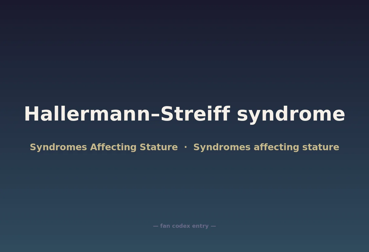 Hallermann–Streiff syndrome