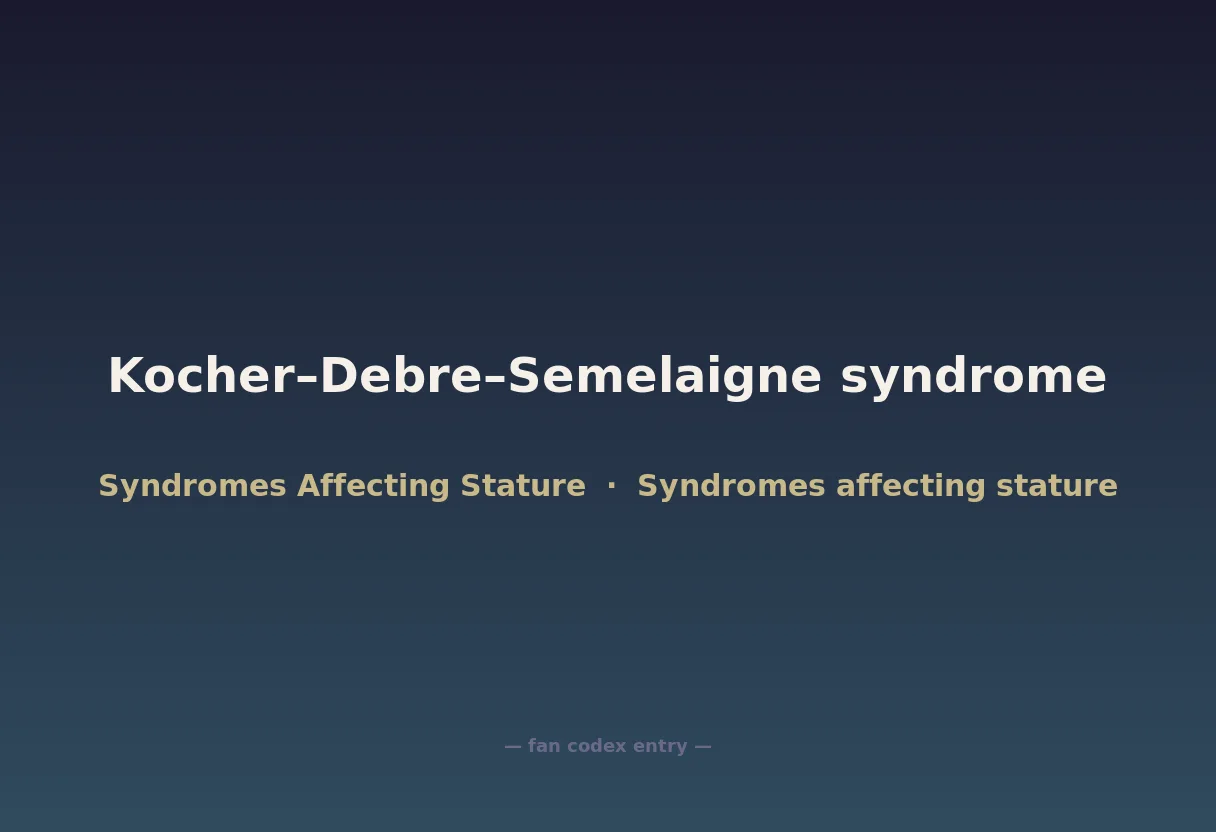 Kocher–Debre–Semelaigne syndrome
