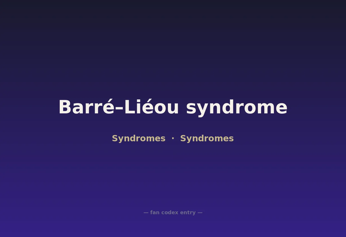 Barré–Liéou syndrome