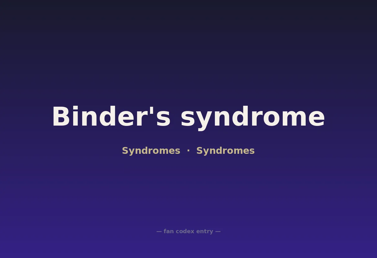 Binder's syndrome