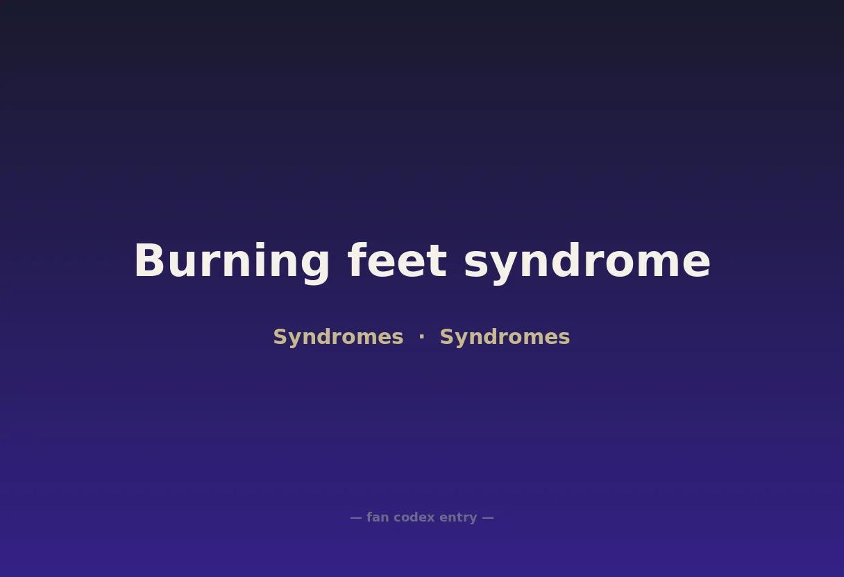Burning feet syndrome