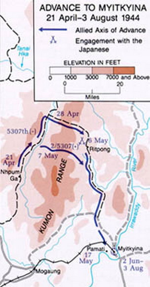 War map advance to Myitkyina
