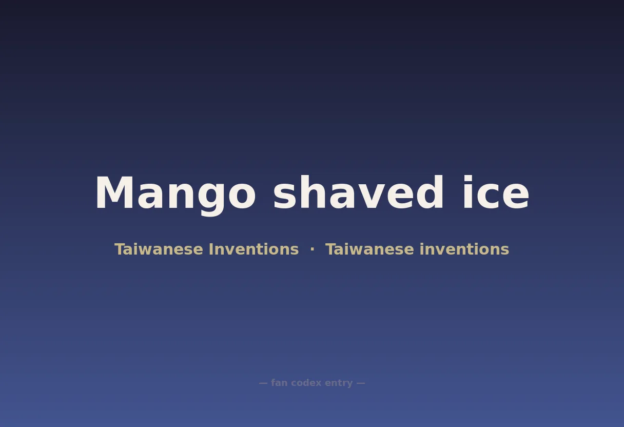 Mango shaved ice