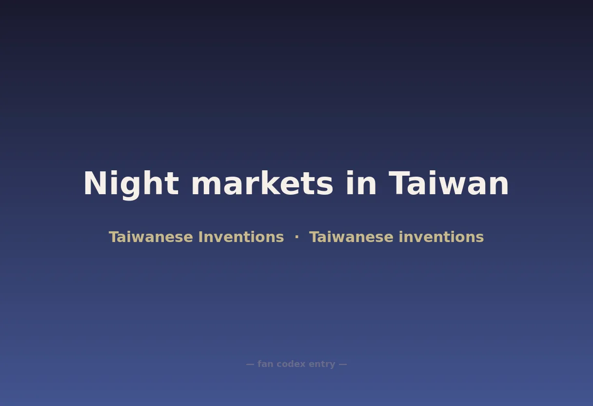 Night markets in Taiwan