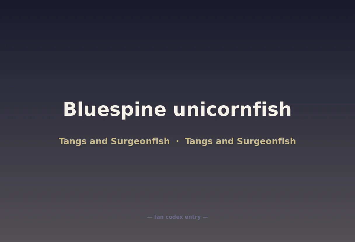 Bluespine unicornfish