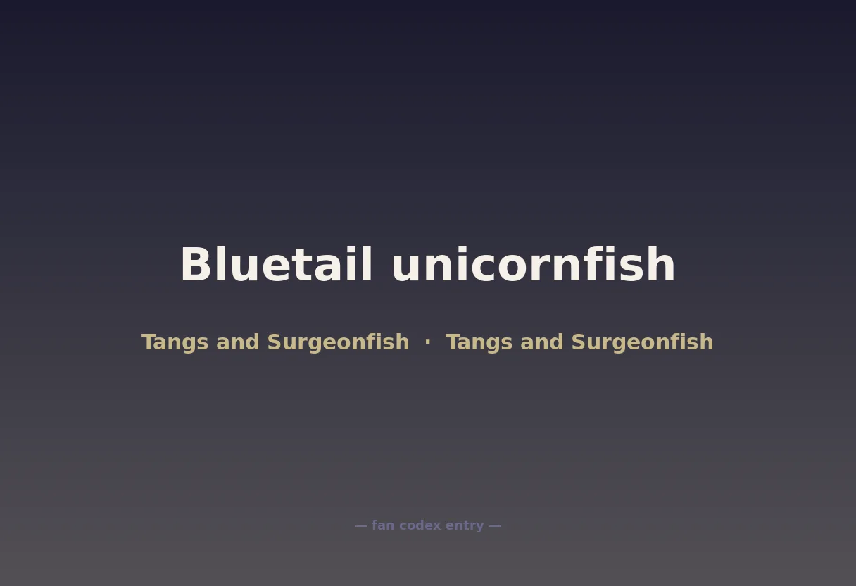 Bluetail unicornfish