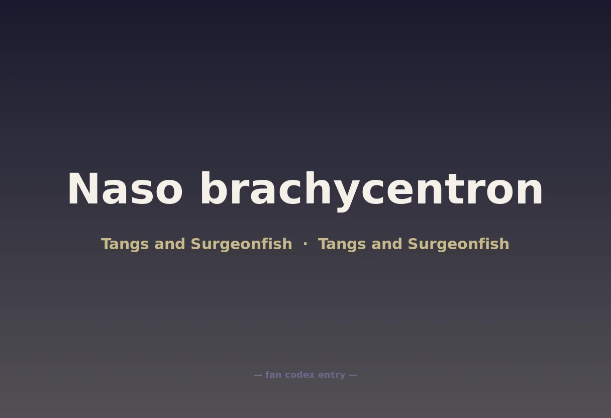 Naso brachycentron