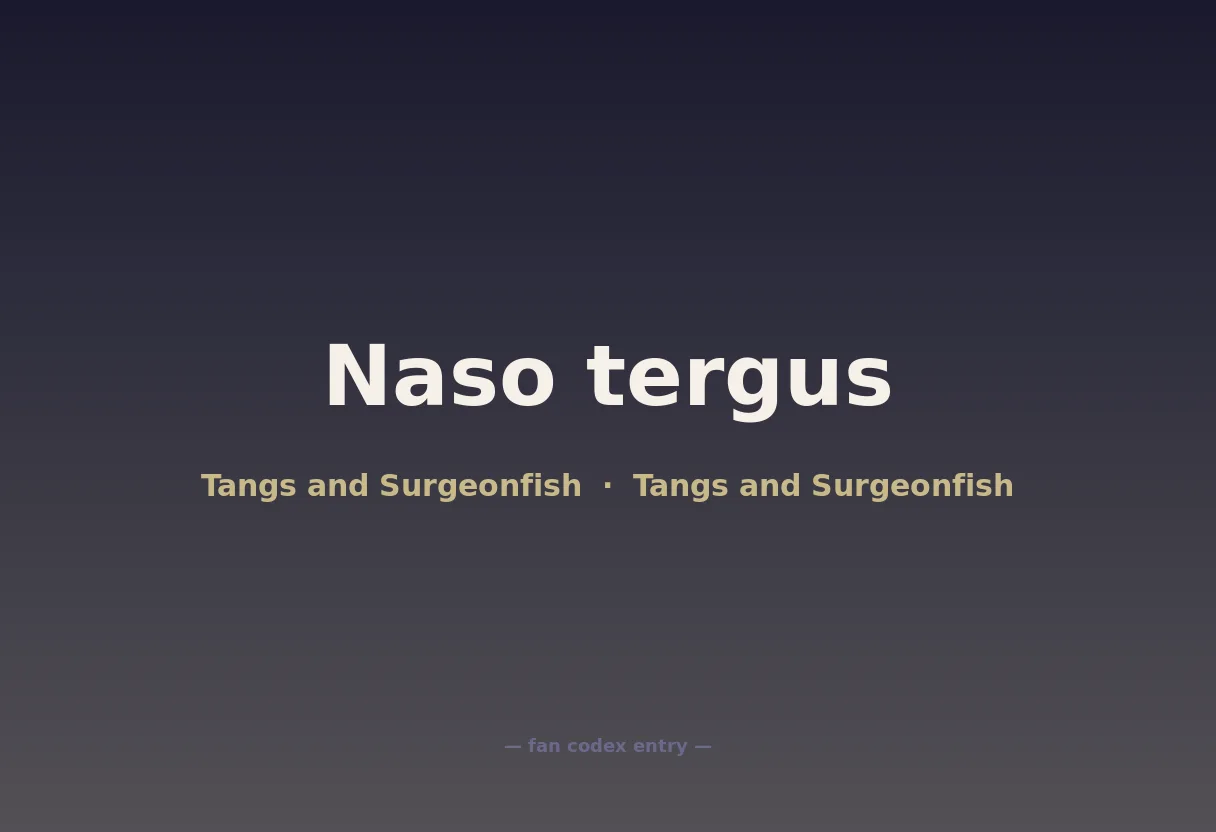 Naso tergus