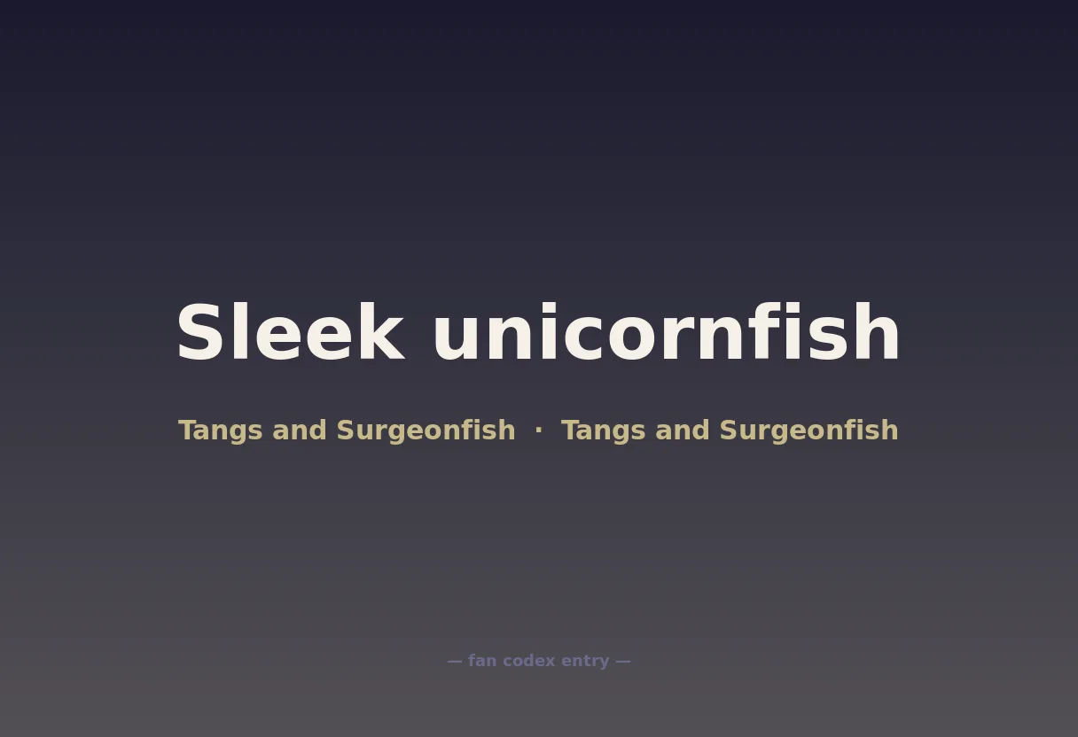 Sleek unicornfish