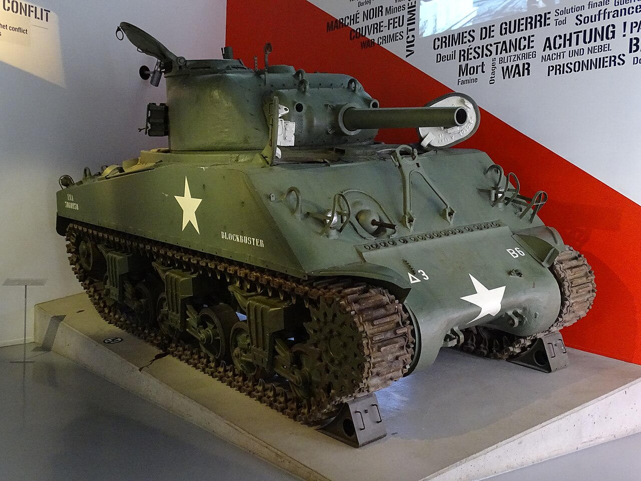 Bastogne War Museum M4(105) VVSS Sherman 105mm tank