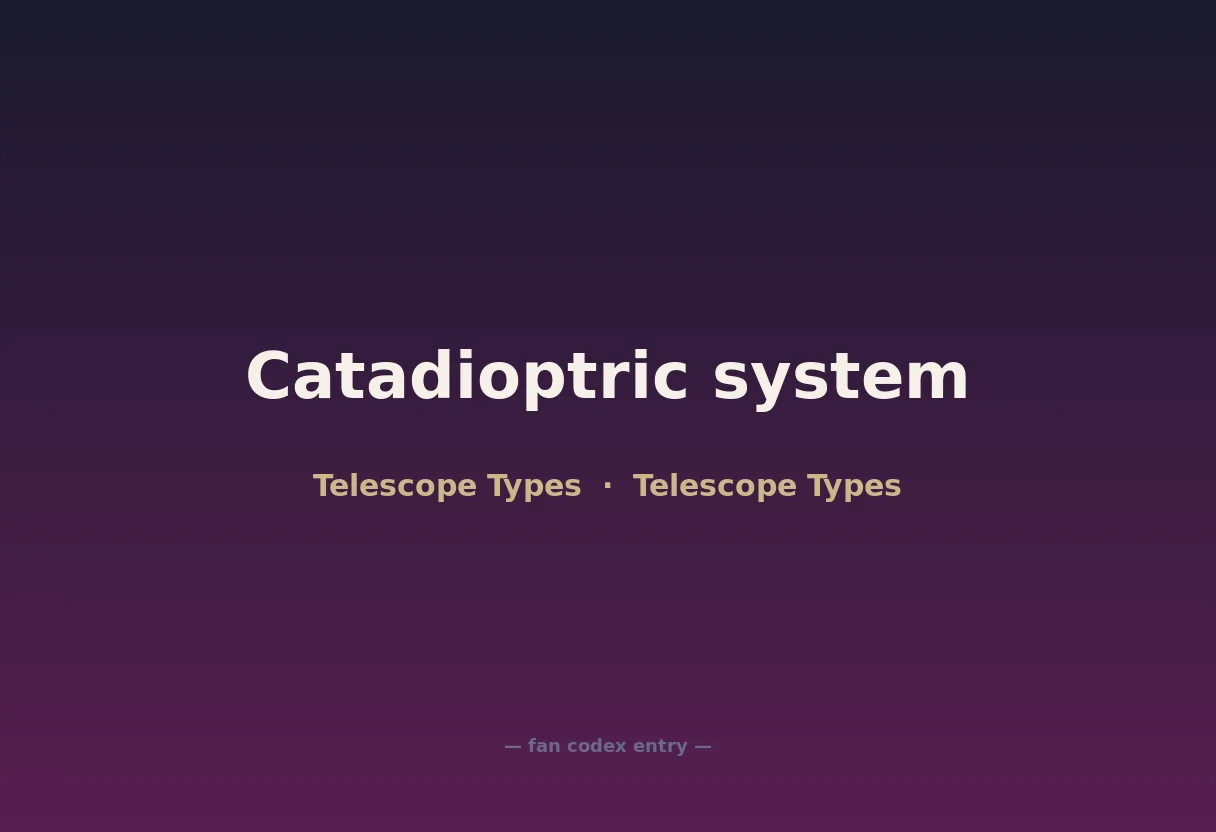 Catadioptric system
