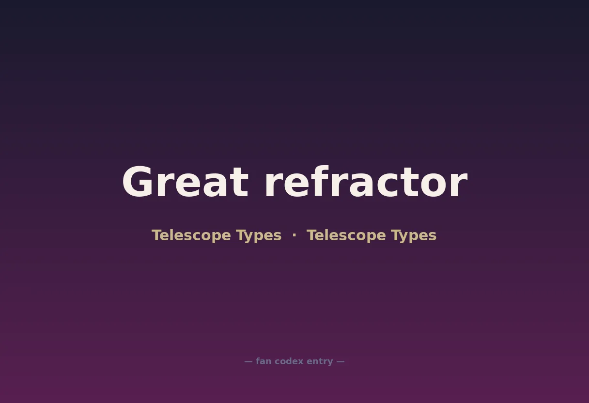 Great refractor