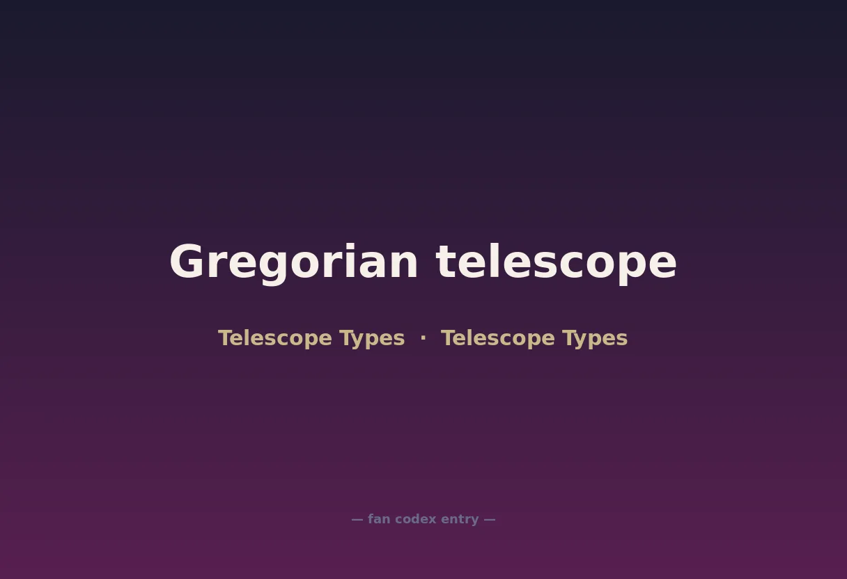 Gregorian telescope