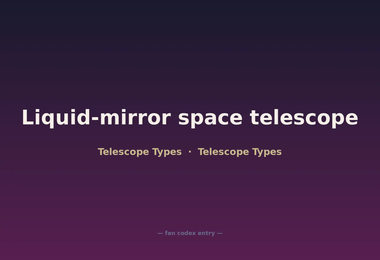 Liquid-mirror space telescope