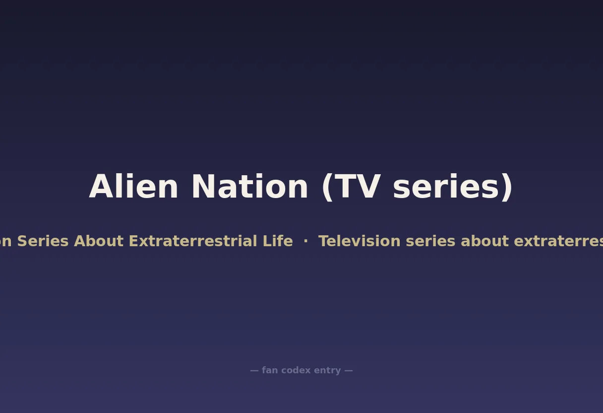 Alien Nation (TV series)