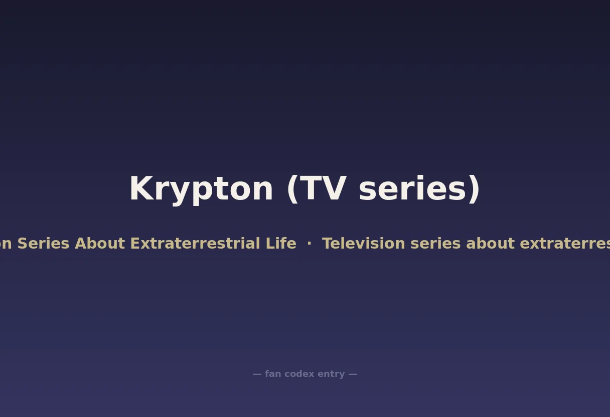 Krypton (TV series)