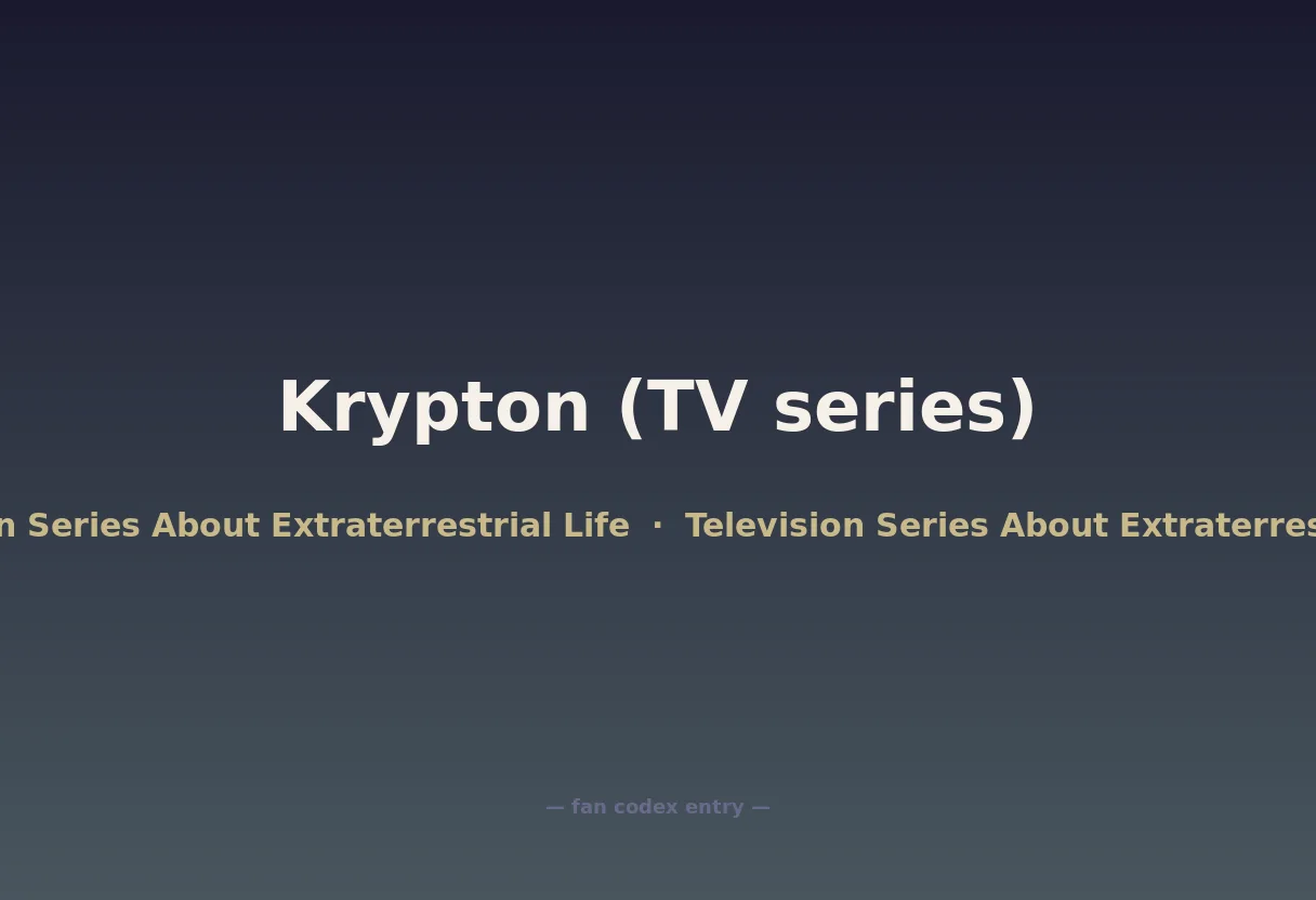 Krypton (TV series)