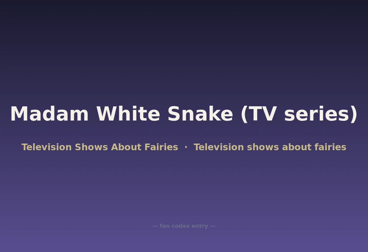 Madam White Snake (TV series)
