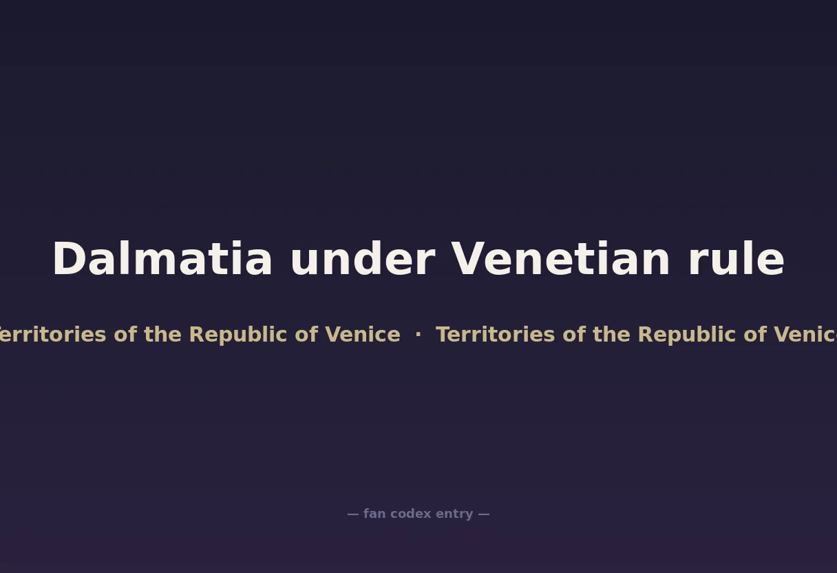 Dalmatia under Venetian rule