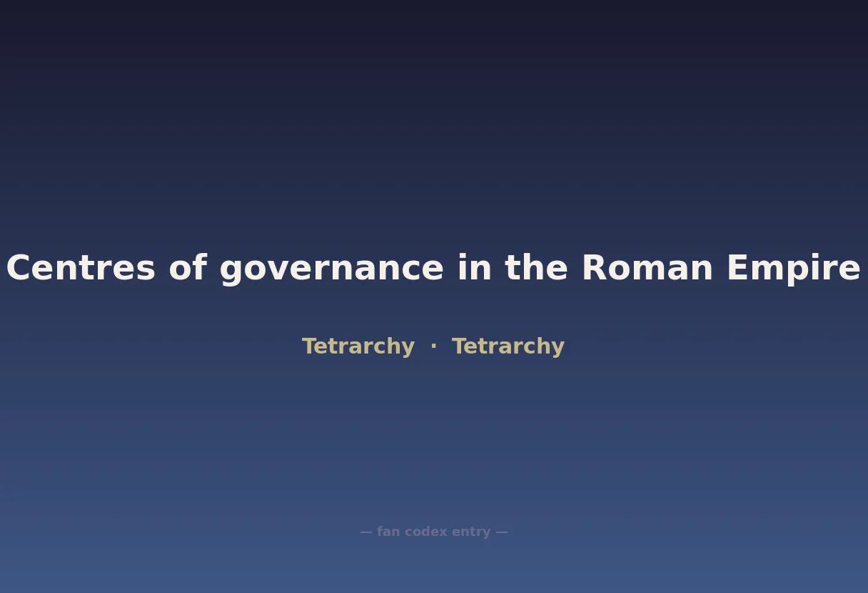 Centres of governance in the Roman Empire