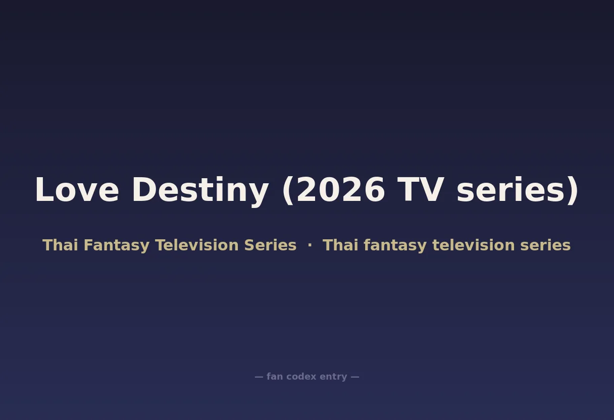 Love Destiny (2026 TV series)