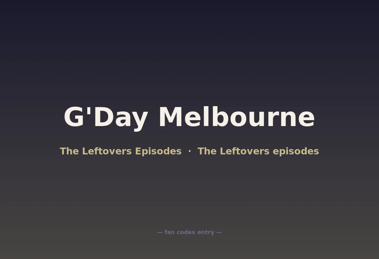 G'Day Melbourne