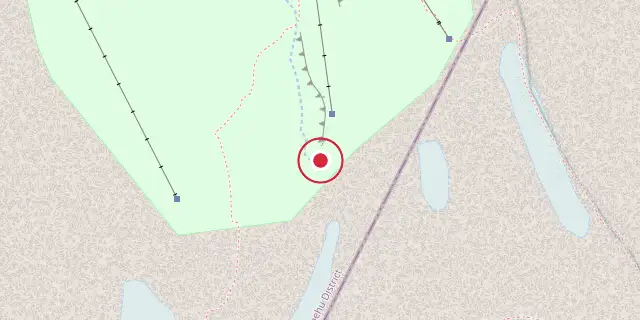 Street map of the area around Whakapapa River; the red dot marks 39°15′40″S 175°33′50″E