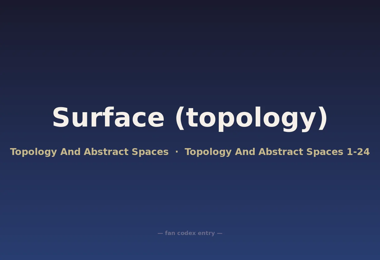 Surface (topology)