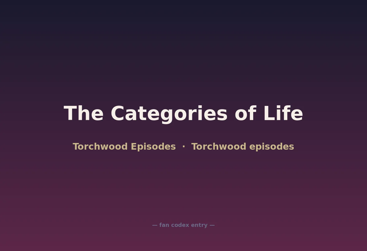 The Categories of Life