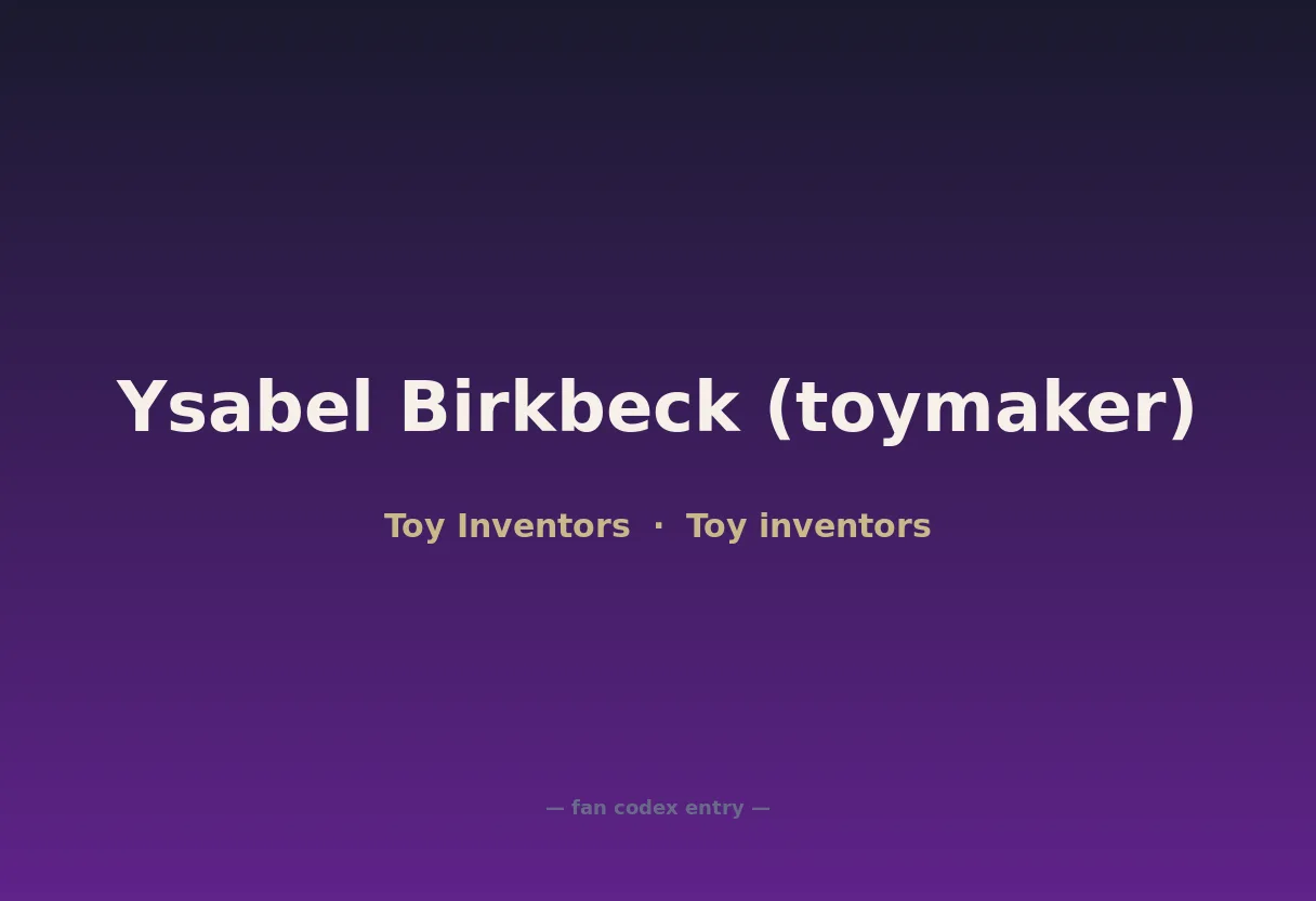 Ysabel Birkbeck (toymaker)
