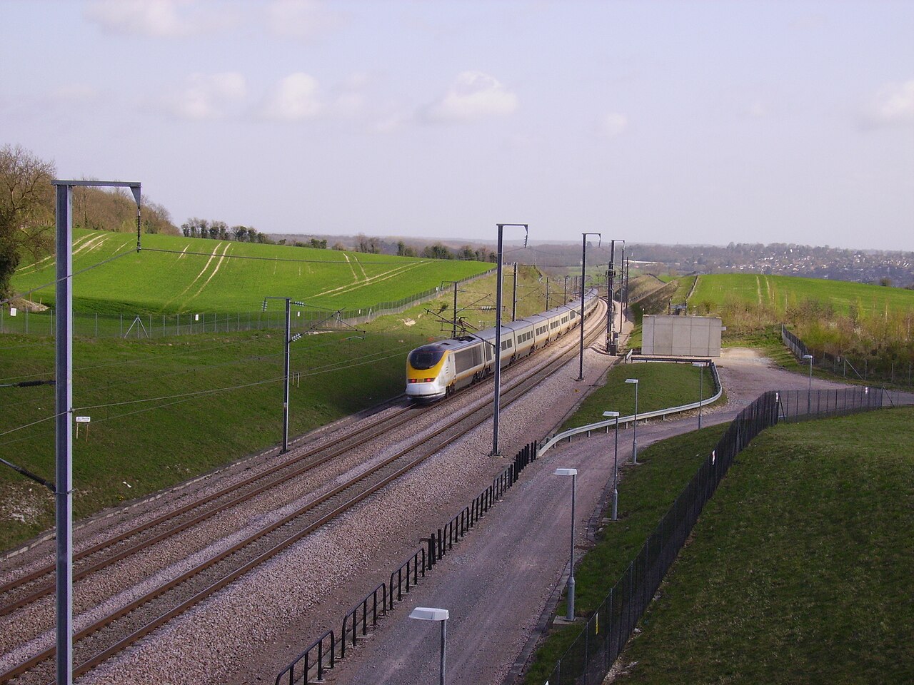 A Eurostar heads for the Channel Tunnel - geograph.org.uk