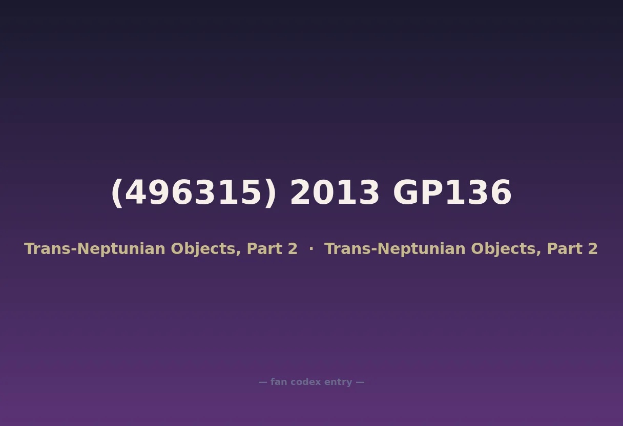 (496315) 2013 GP136