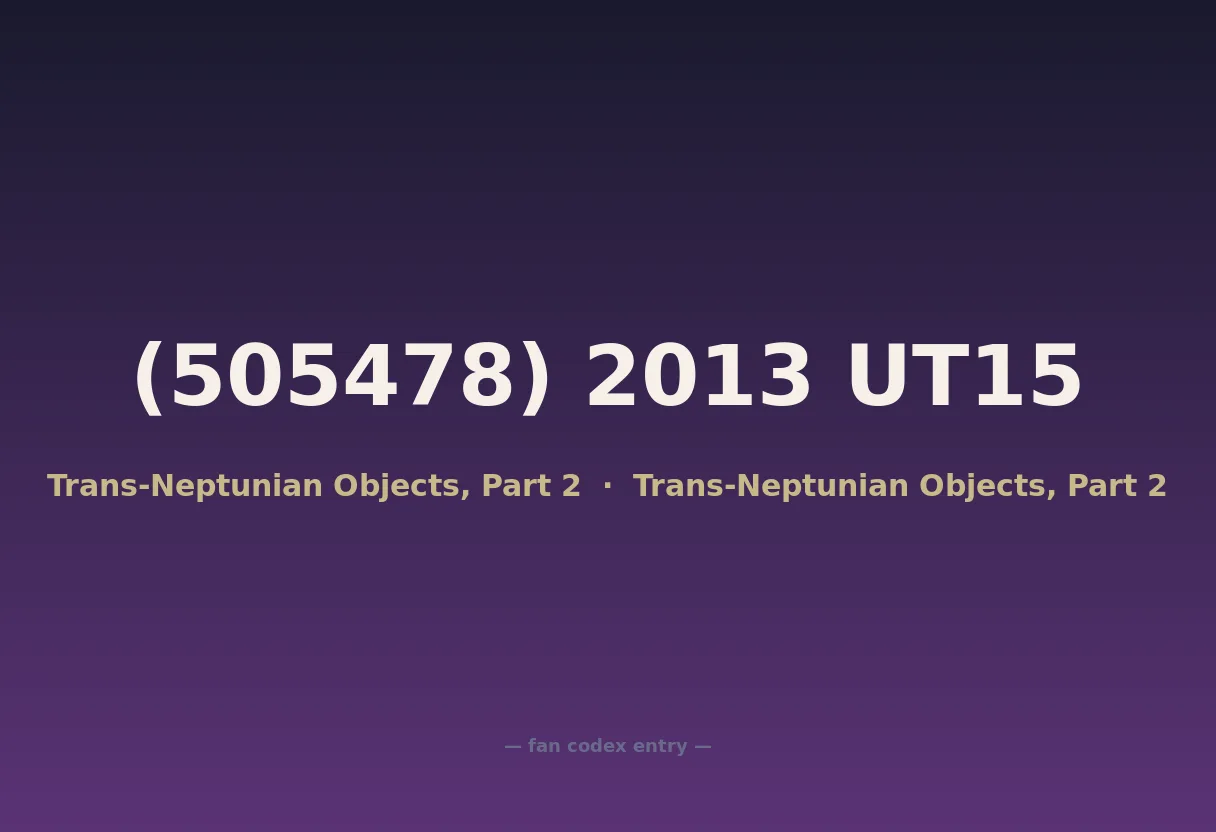 (505478) 2013 UT15