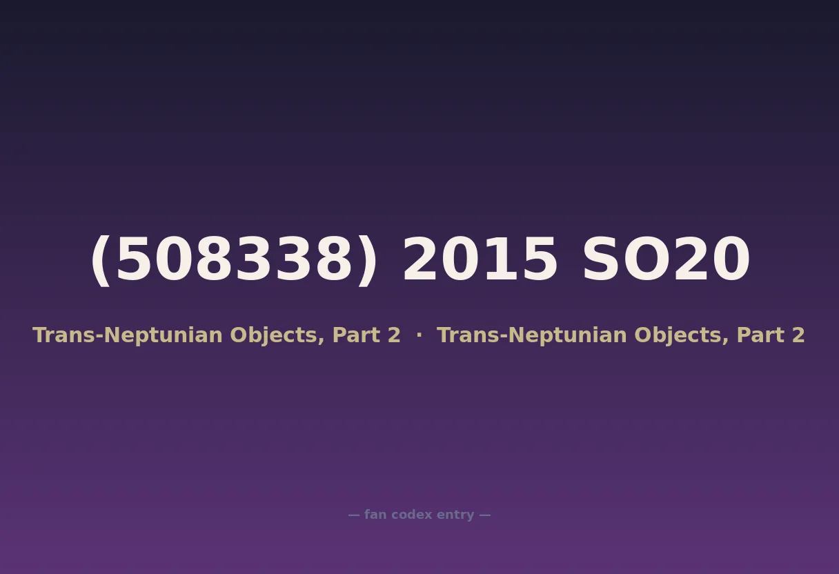 (508338) 2015 SO20