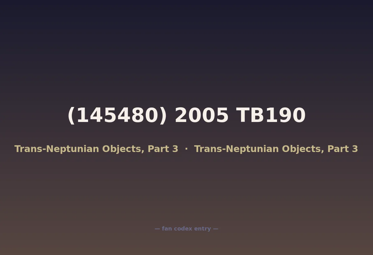 (145480) 2005 TB190