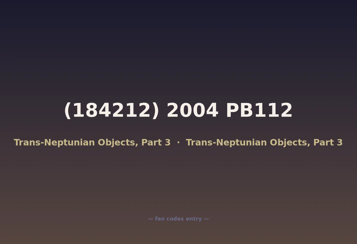 (184212) 2004 PB112