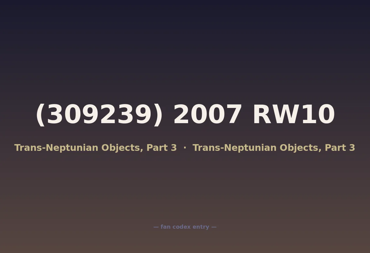 (309239) 2007 RW10