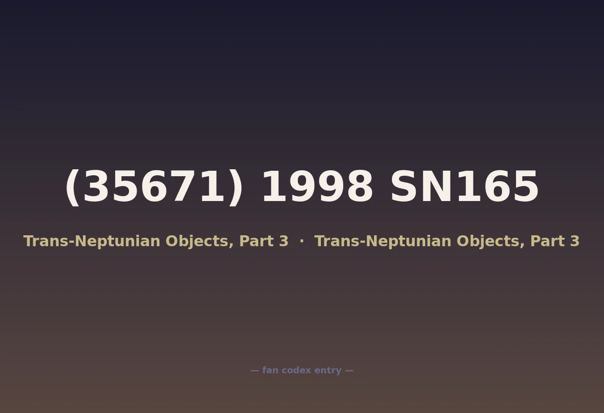 (35671) 1998 SN165