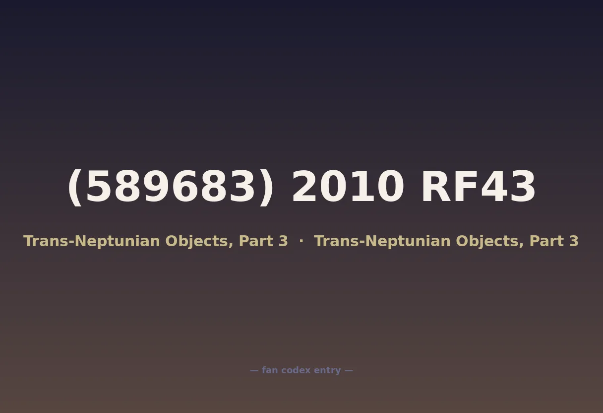 (589683) 2010 RF43