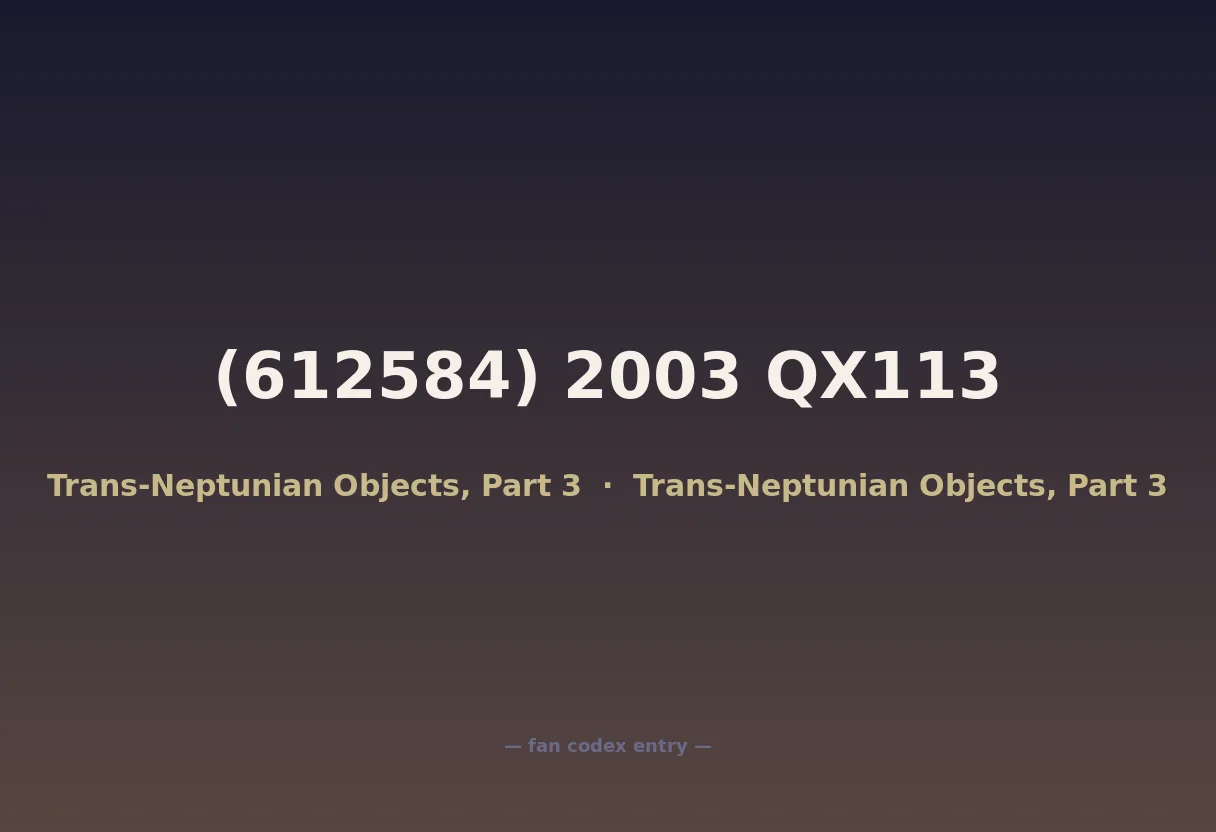 (612584) 2003 QX113