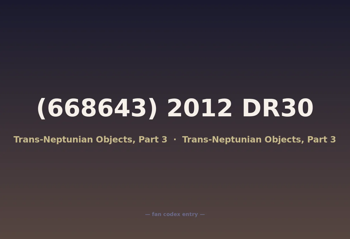 (668643) 2012 DR30